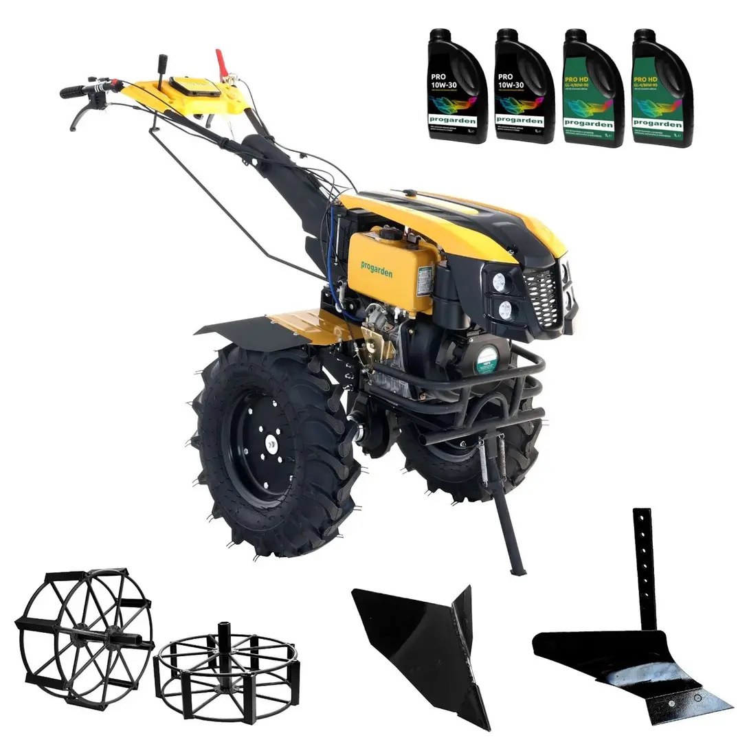 Motocultor Progarden Campo 1273 Alpine V2 + plug simplu + plug de bilonat + 4L ulei