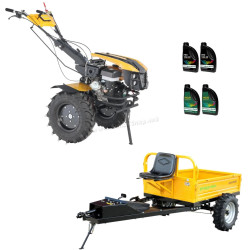 Motocultor Progarden Campo 1873 Alpine V2 + remorca RM500C + 6L ulei
