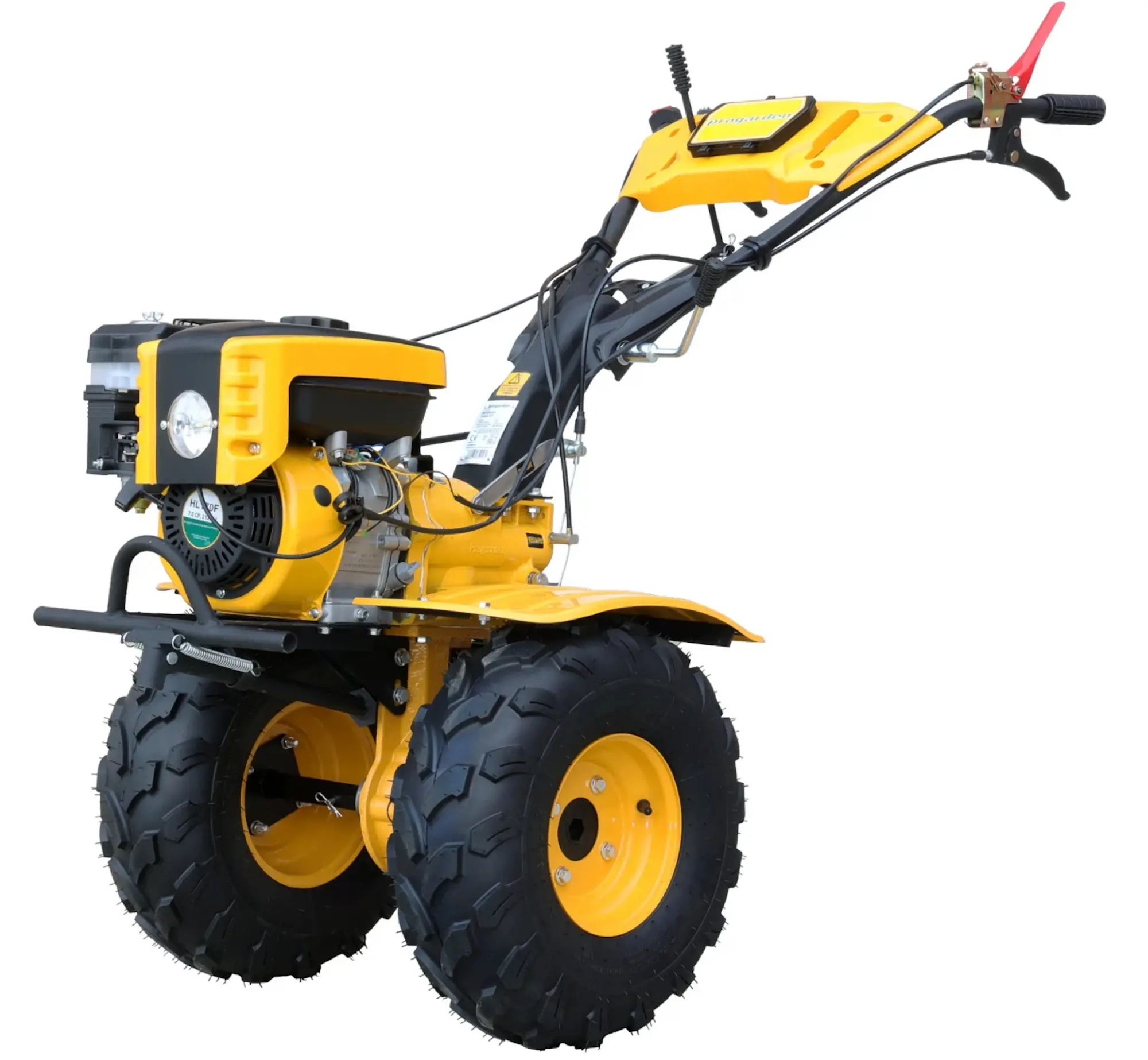 Motocultor Progarden Campo 873 Alpine + prasitoare PRS20-45 + remorca RM500T + plug simplu + plug de bilonat + adapter + 2 roti metalice + 5L ulei