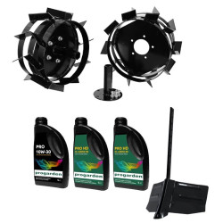 Motocultor Progarden Campo 873 Alpine + prasitoare PRS20-45 + plug simplu + plug de bilonat + adapter + 2 roti metalice + 3L ulei Thumb