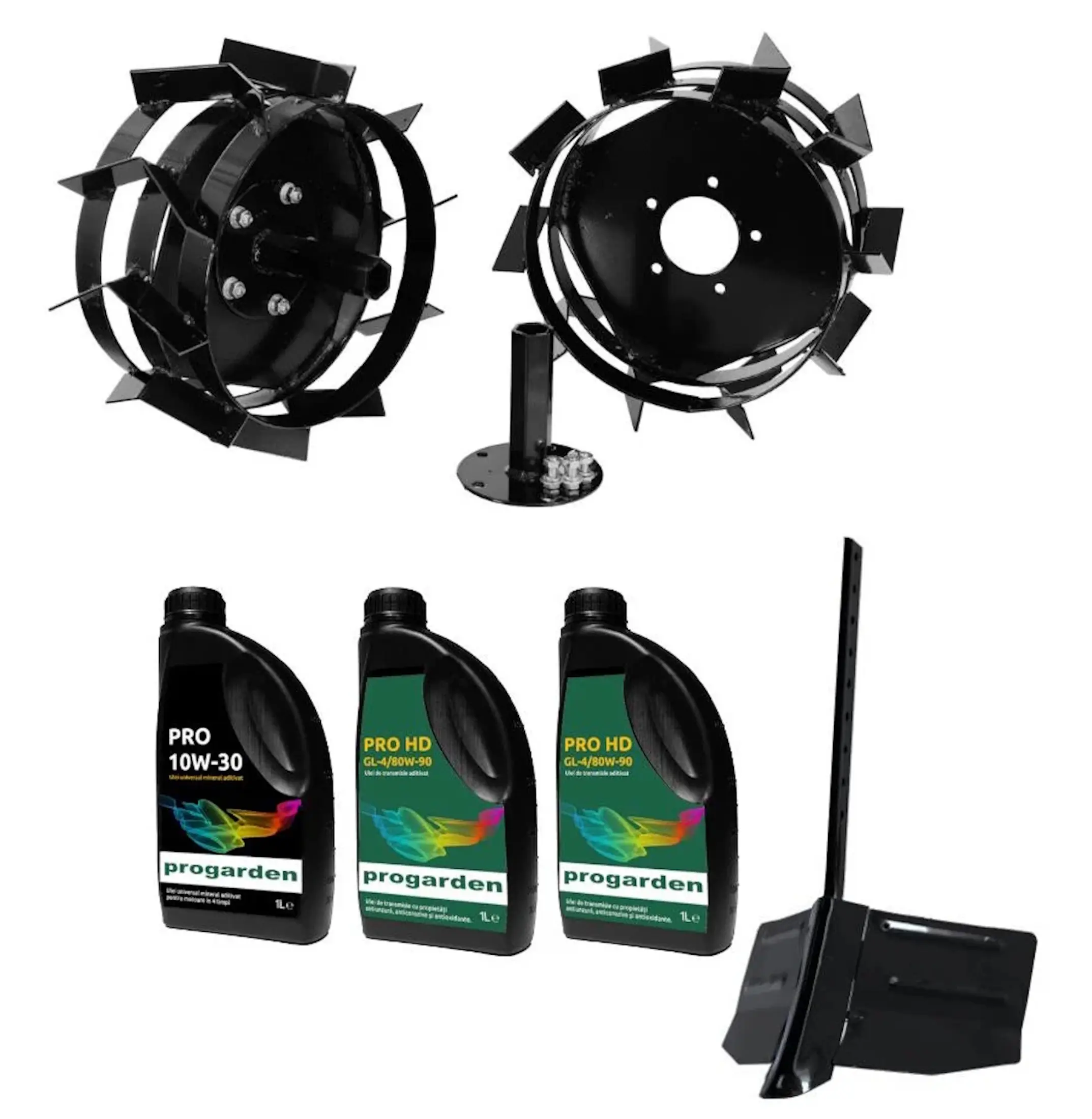 Motocultor Progarden Campo 873 Alpine + prasitoare PRS20-45 + plug simplu + plug de bilonat + adapter + 2 roti metalice + 3L ulei
