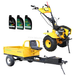 Motocultor Progarden Campo 873 Alpine + remorca RM500C + 5L ulei