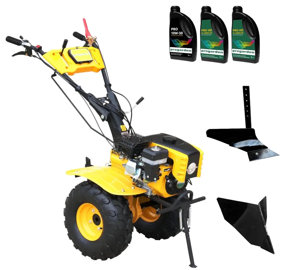 Мотокультиватор Progarden Campo 873 Alpine + простой плуг + окучиватель + 3L масло