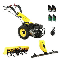 Motocultor Progarden Campo U16E + bara de cosire BC120M + roata sustinere + freza FT90 + 4L ulei