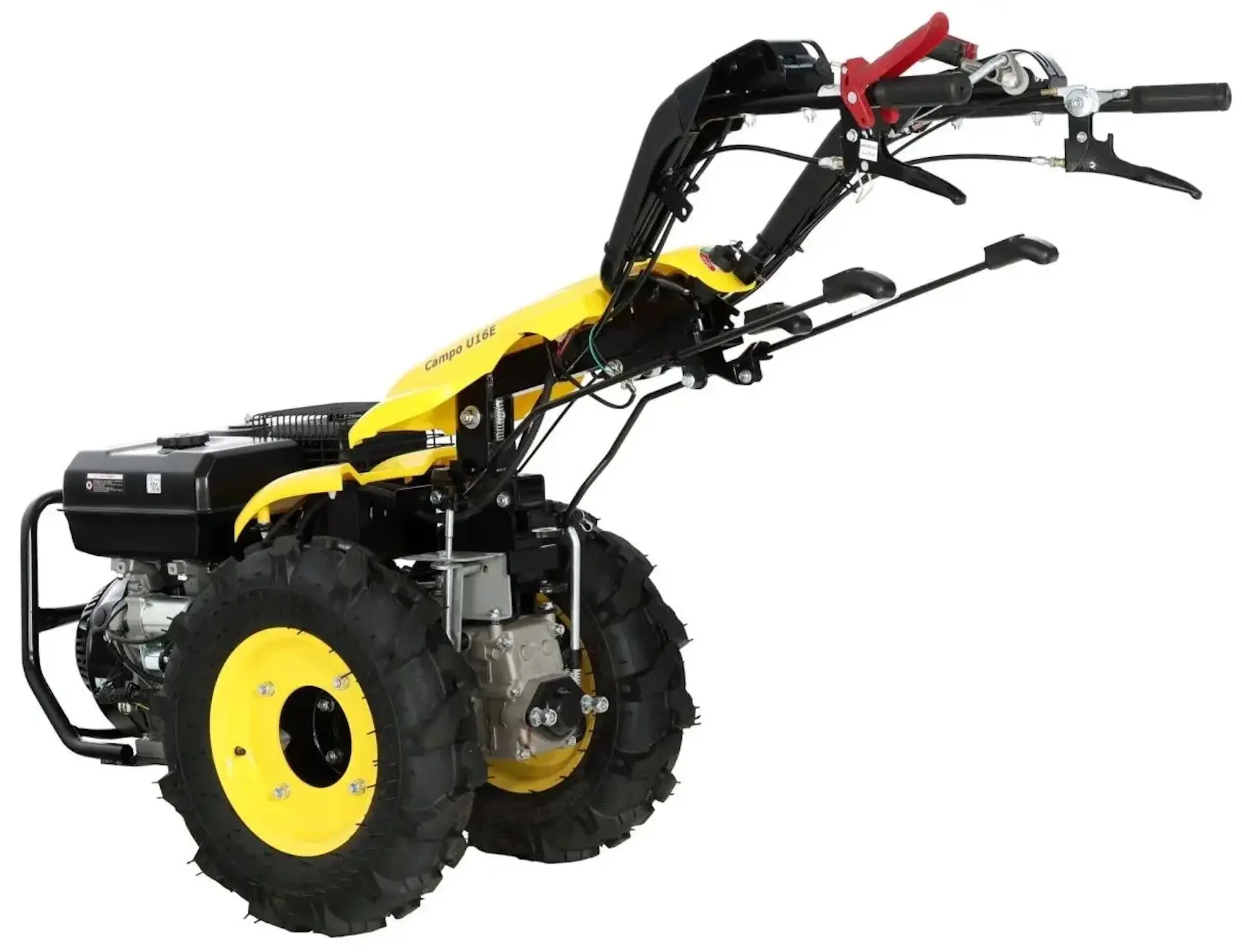 Motocultor Progarden Campo U16E + roata de sustinere + freza FT90 + 4L ulei