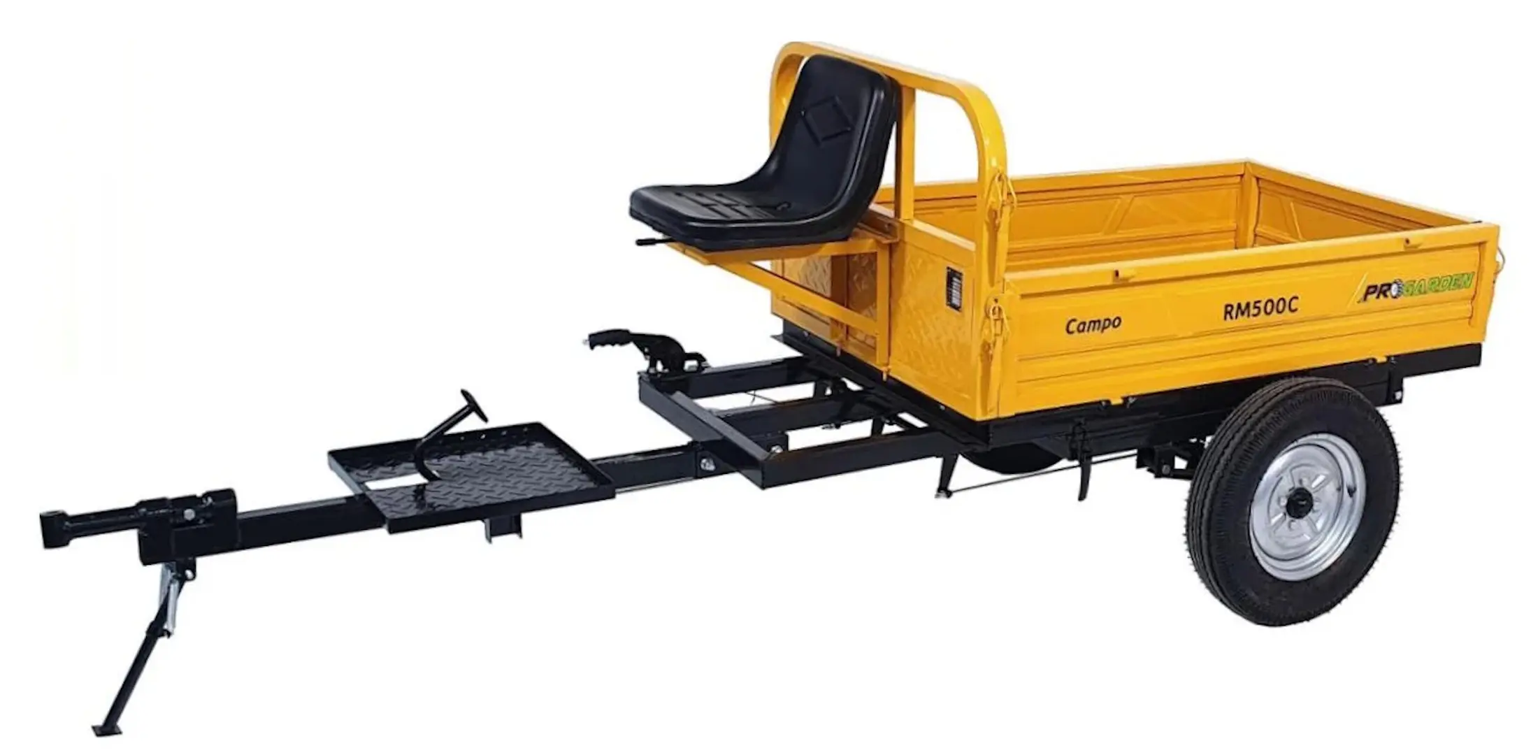 Motocultor Progarden Campo U16E + remorca RM500C + freza BC120M + 3 pluguri + freza FT90 + 2 roti metalice RM47 + 2 cuple + 4L ulei