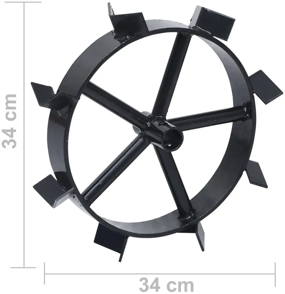 Металлические колеса для мотокультиватора VidaXL 146268 (Black) - 11