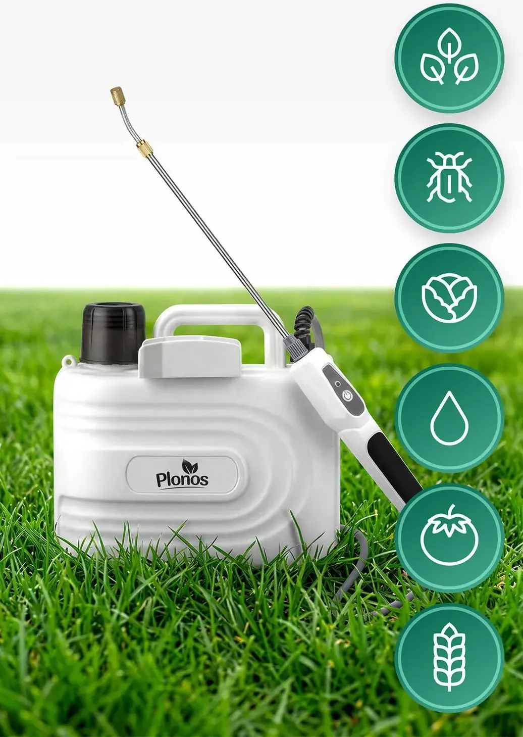Pulverizator cu acumulator cu mixer Plonos PL-608 460800 (White/Black) - 11