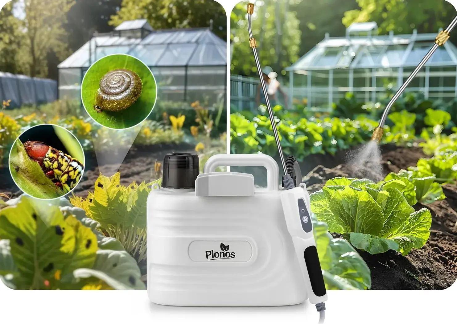 Pulverizator cu acumulator cu mixer Plonos PL-608 460800 (White/Black) - 13