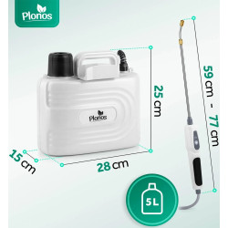 Pulverizator cu acumulator cu mixer Plonos PL-608 460800 (White/Black) Thumb