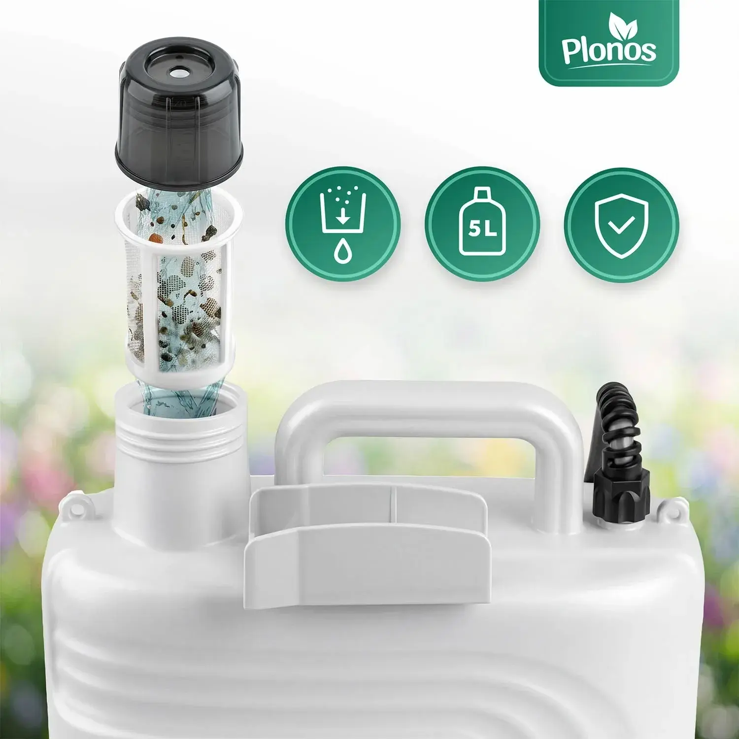 Pulverizator cu acumulator cu mixer Plonos PL-608 460800 (White/Black) - 5