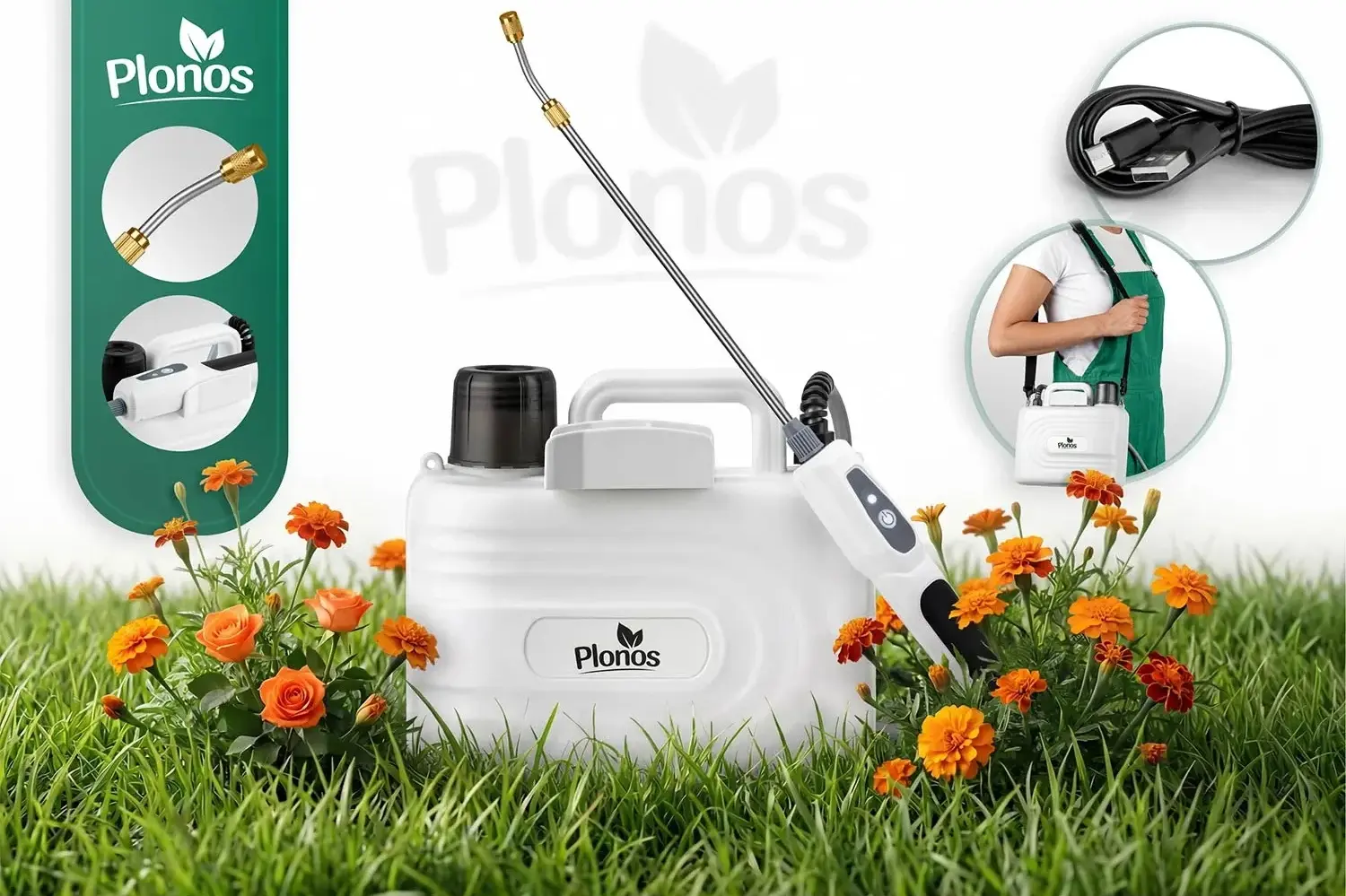 Pulverizator cu acumulator cu mixer Plonos PL-608 460800 (White/Black) - 7