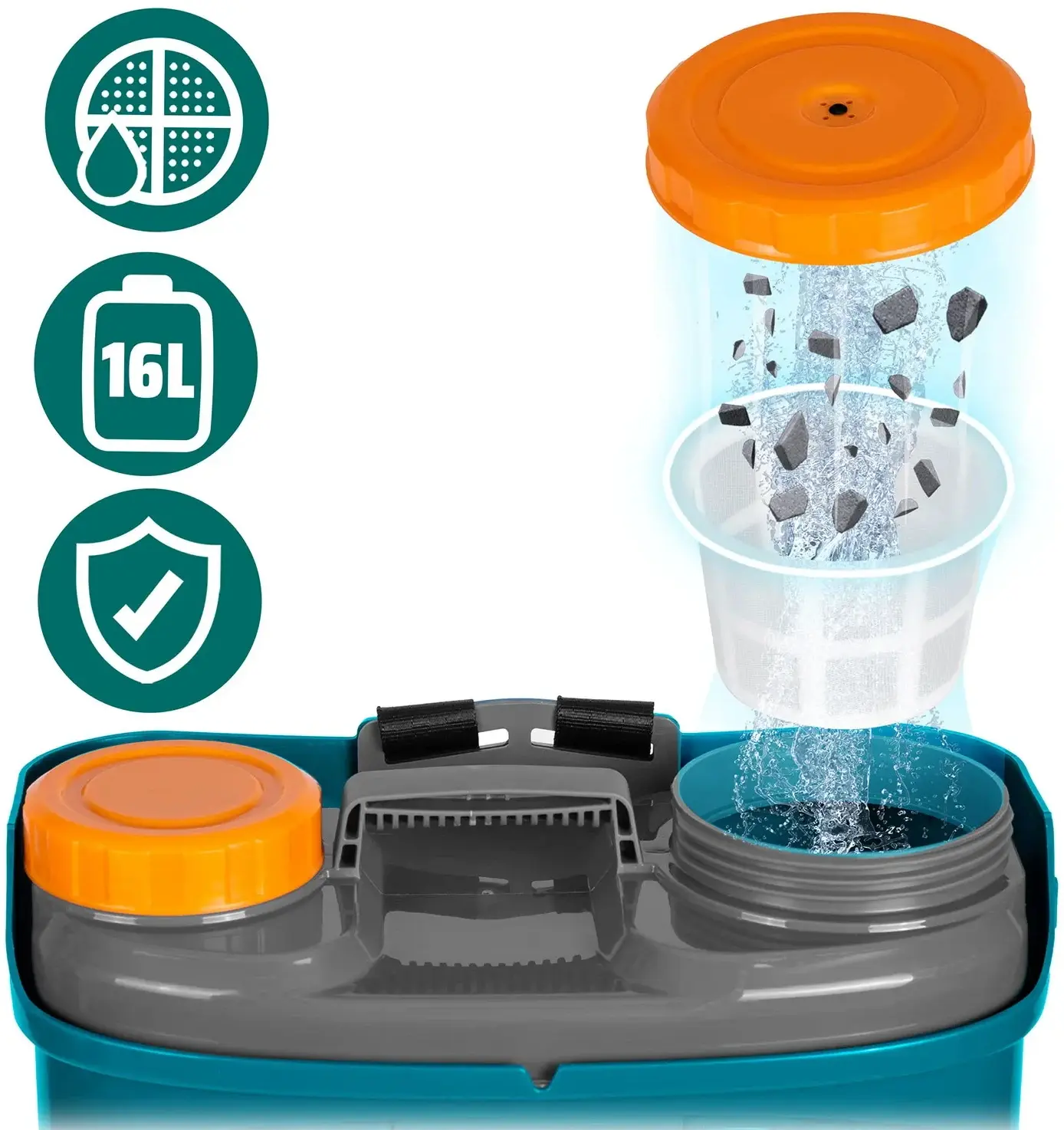 Опрыскиватель аккумуляторный с миксером Plonos PL-604 460400 (Blue) - 6