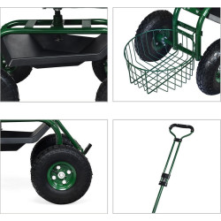 Садовый стул-тележка Costway GT3749GN (Green) Thumb