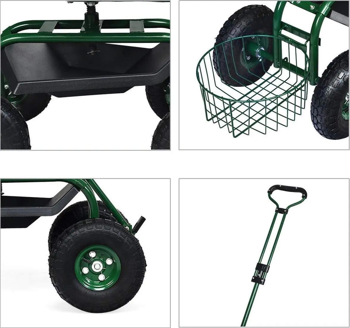 Садовый стул-тележка Costway GT3749GN (Green) - 2
