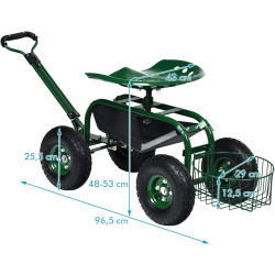 Садовый стул-тележка Costway GT3749GN (Green) Thumb
