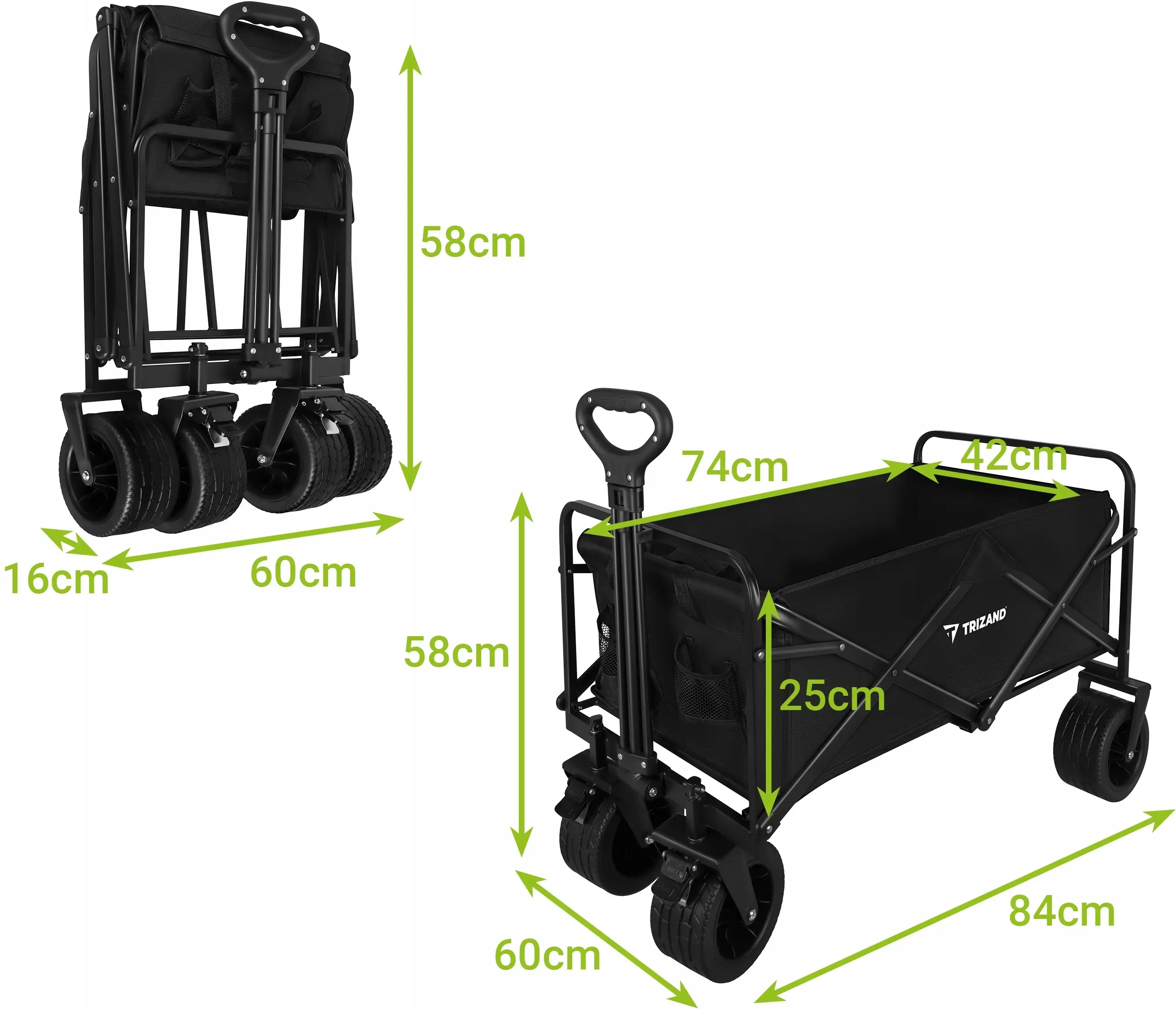 Carucior de gradina Gardlov 23084 (Black) - 10