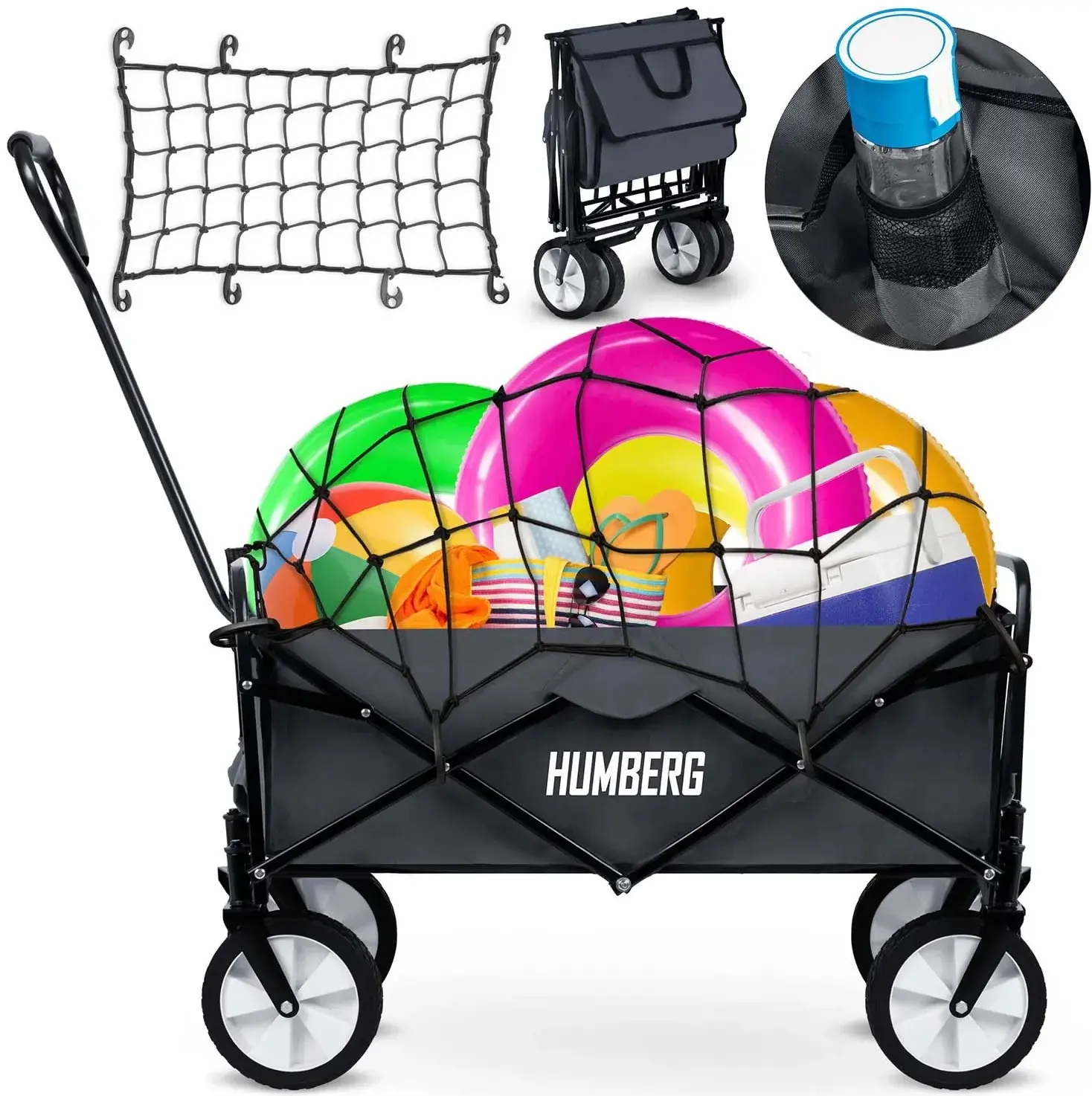 Carucior de gradina Humberg HM-511 551100-2W1 (Black) - 8