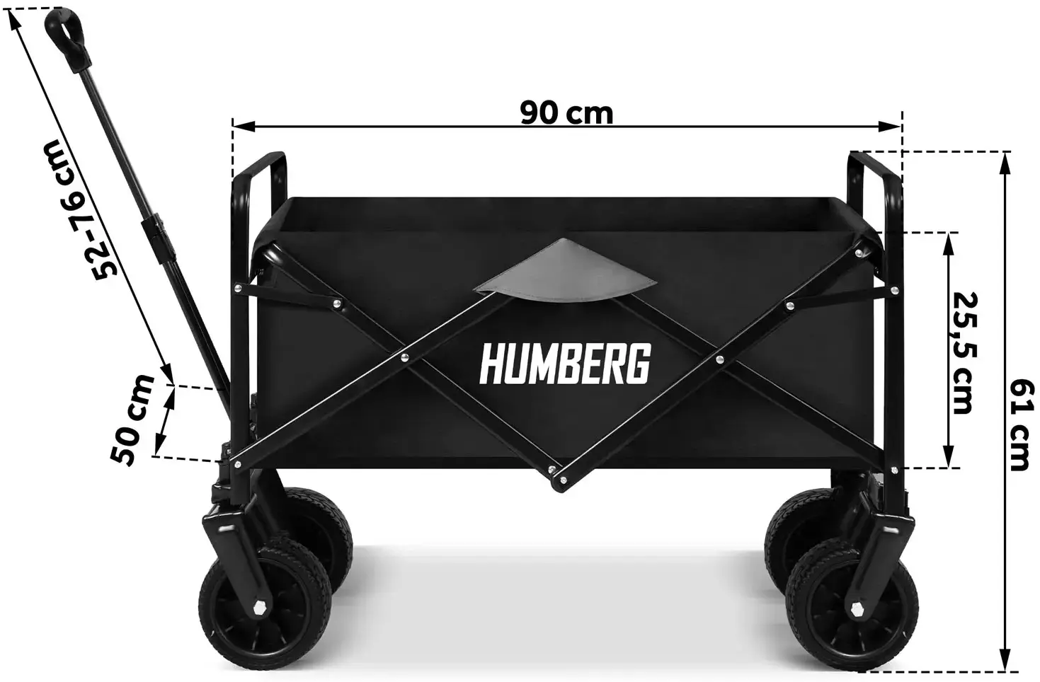 Carucior de gradina Humberg HM-512 551200 (Black) - 11