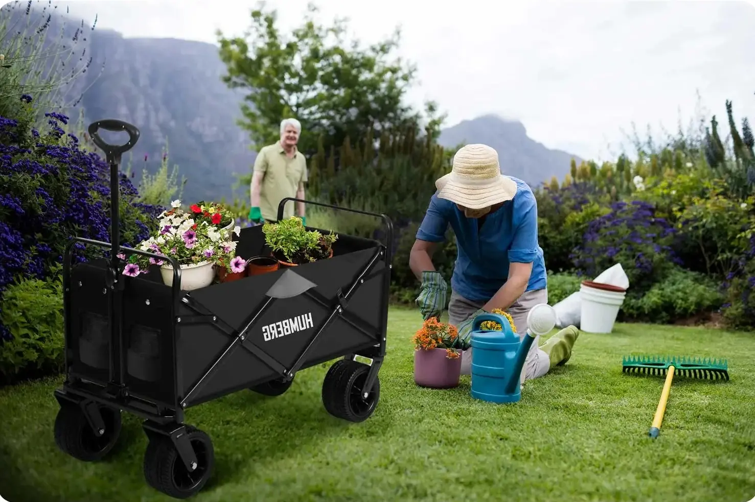 Carucior de gradina Humberg HM-512 551200 (Black) - 19