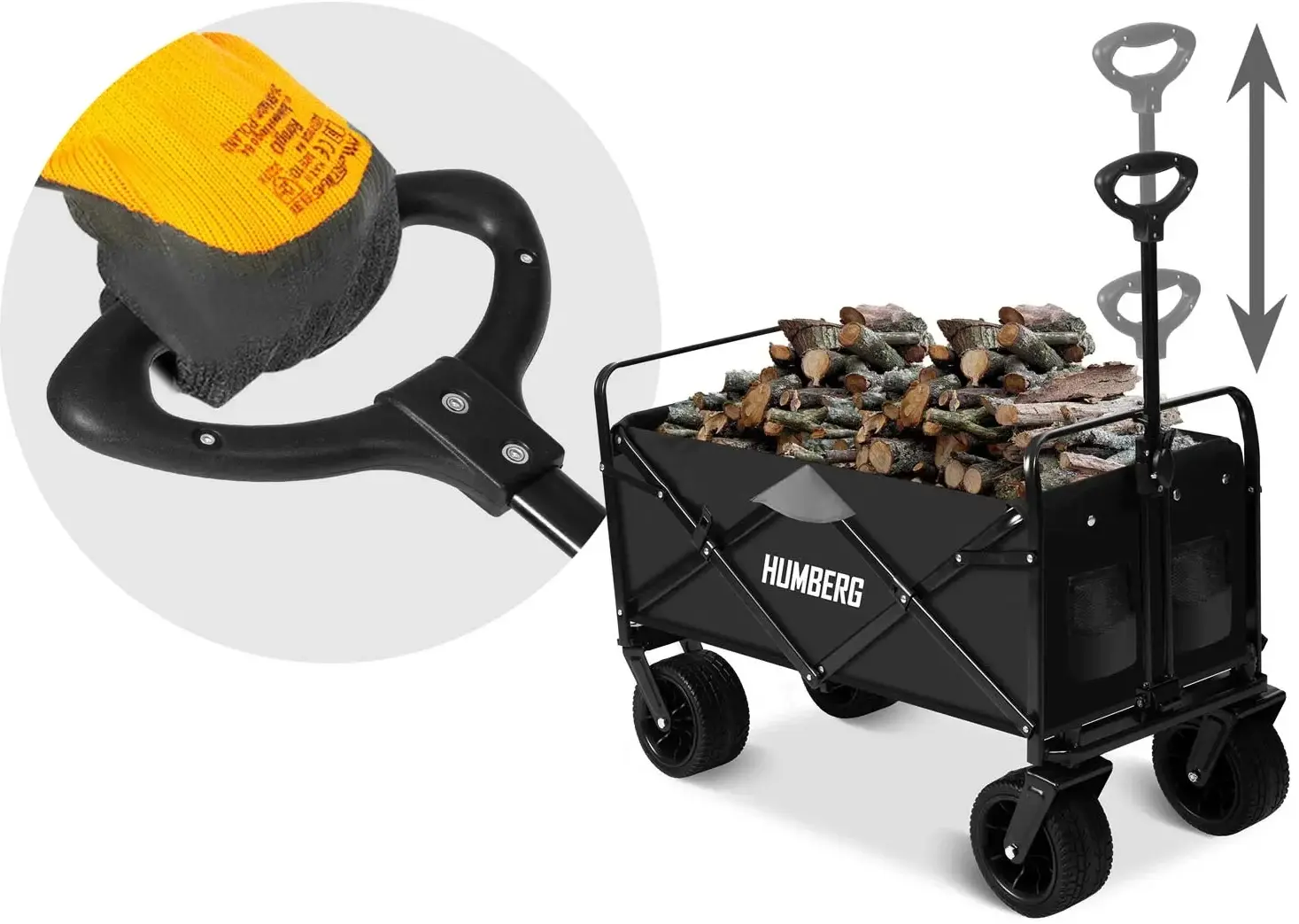 Carucior de gradina Humberg HM-512 551200 (Black) - 17