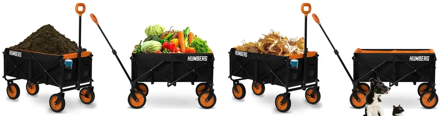 Carucior de gradina Humberg HM-513 551300-2W1 (Black/Orange) - 8