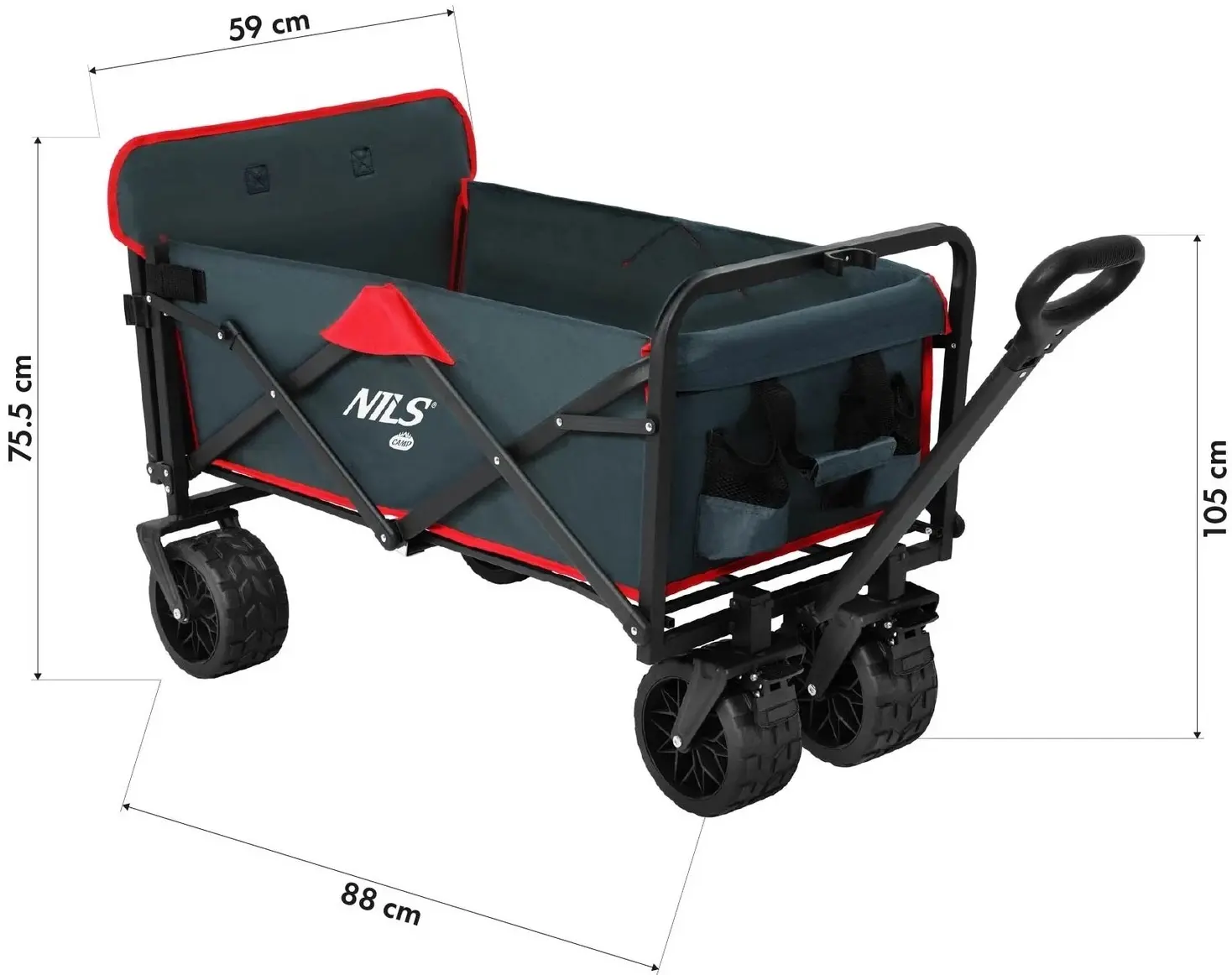 Садовая тележка Nils Camp NC2601 (Anthracite) - 13