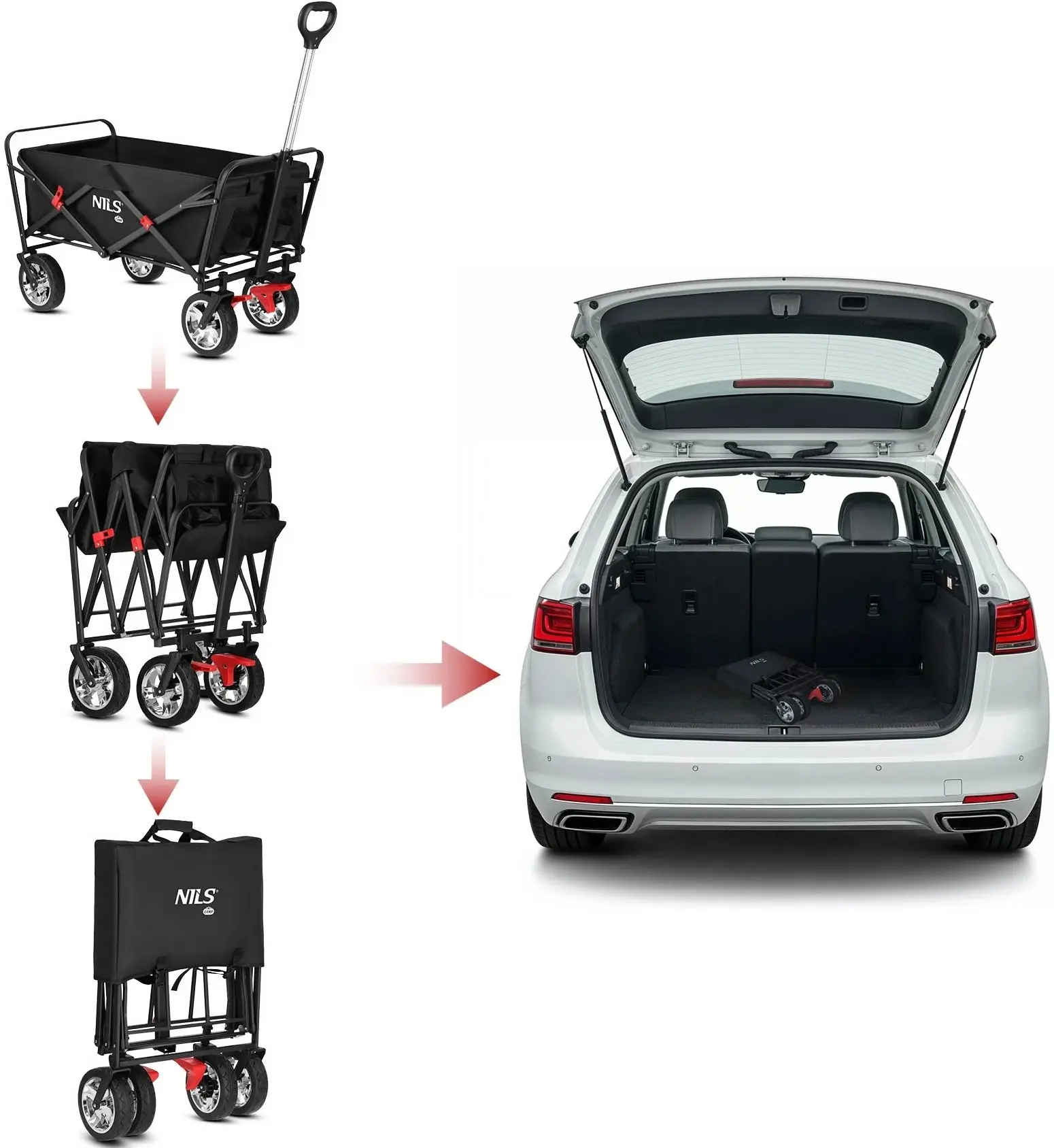 Садовая тележка Nils Camp NC2603 (Black) - 11