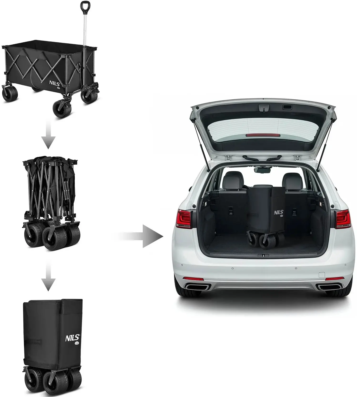 Садовая тележка Nils Camp NC2604 (Black) - 4