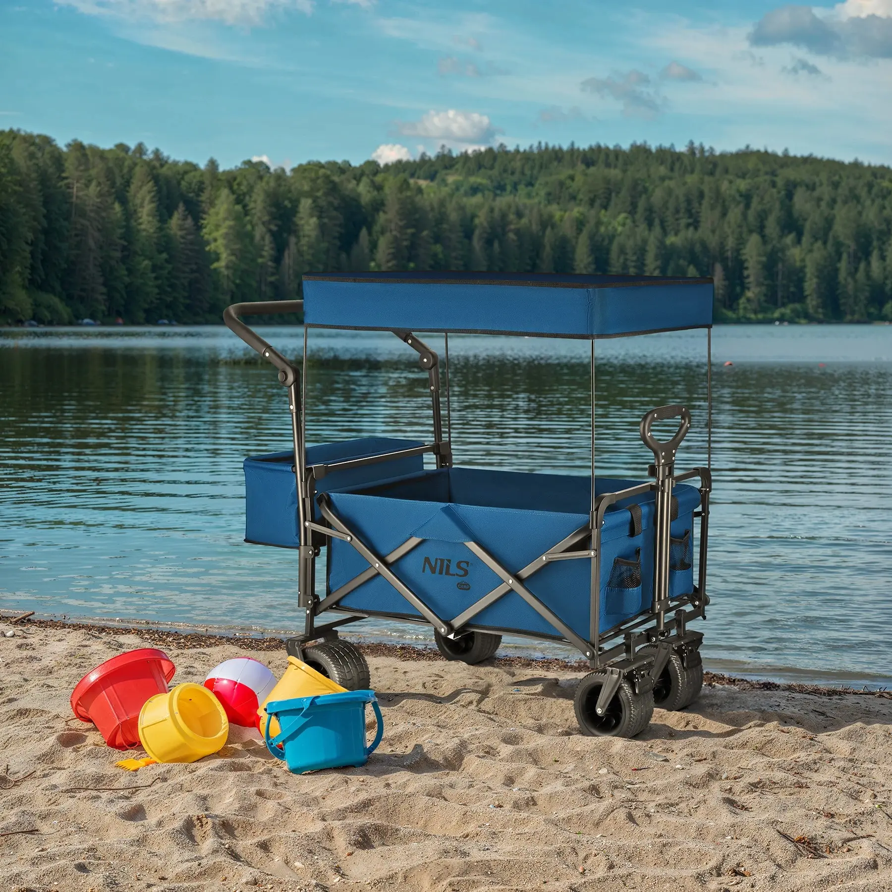 Садовая тележка Nils Camp NC2605 (Blue) - 12