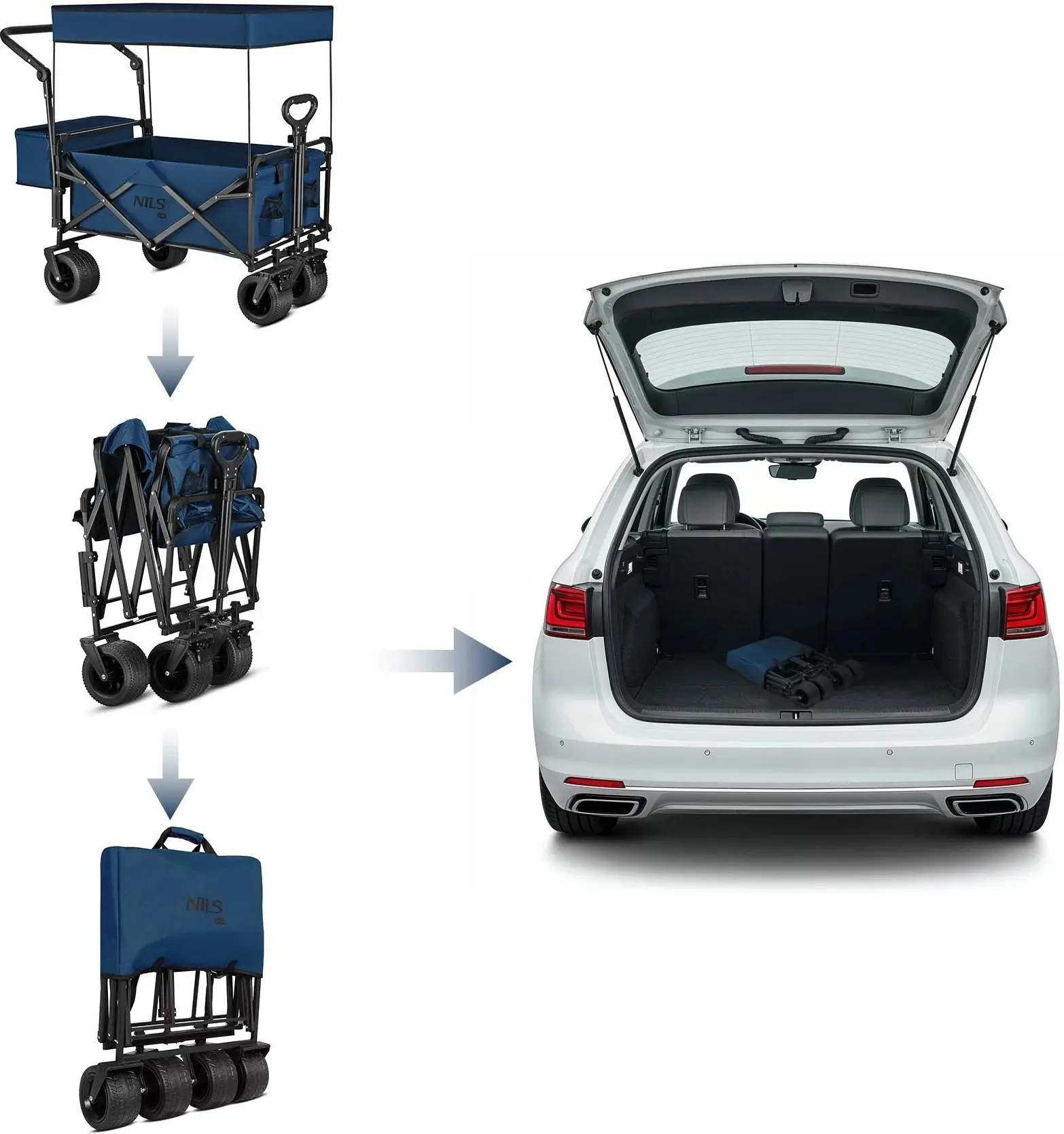 Садовая тележка Nils Camp NC2605 (Blue) - 13