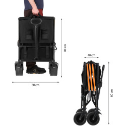 Carucior de gradina Nils Camp NC2607 XXL (Black/Orange) Thumb