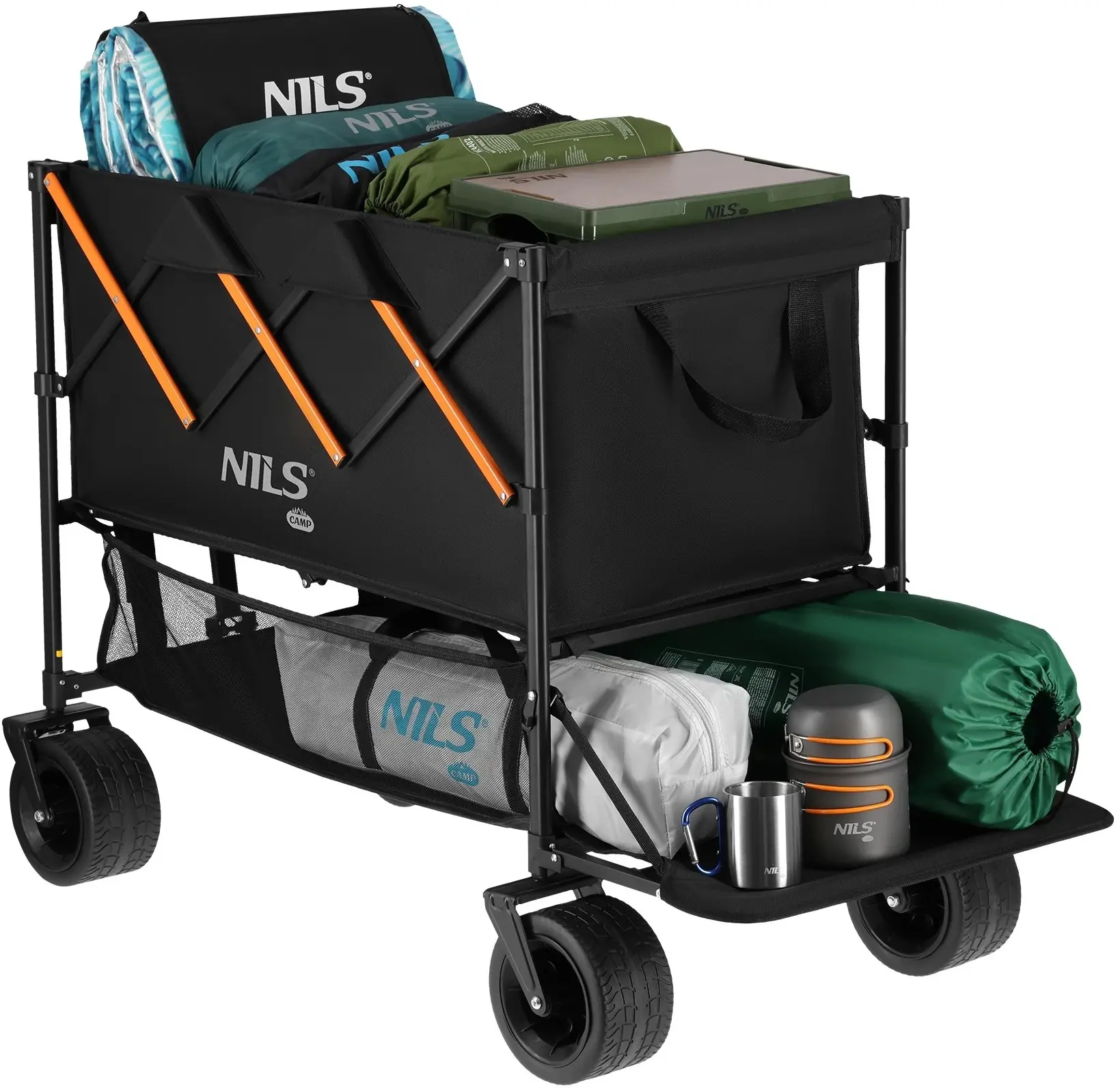 Carucior de gradina Nils Camp NC2607 XXL (Black/Orange) - 4
