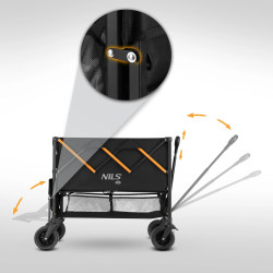 Carucior de gradina Nils Camp NC2607 XXL (Black/Orange) Thumb