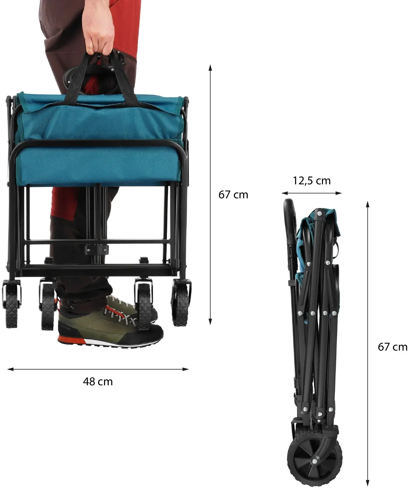 Carucior de gradina Nils Camp NC4306 (Turqoise) - 9