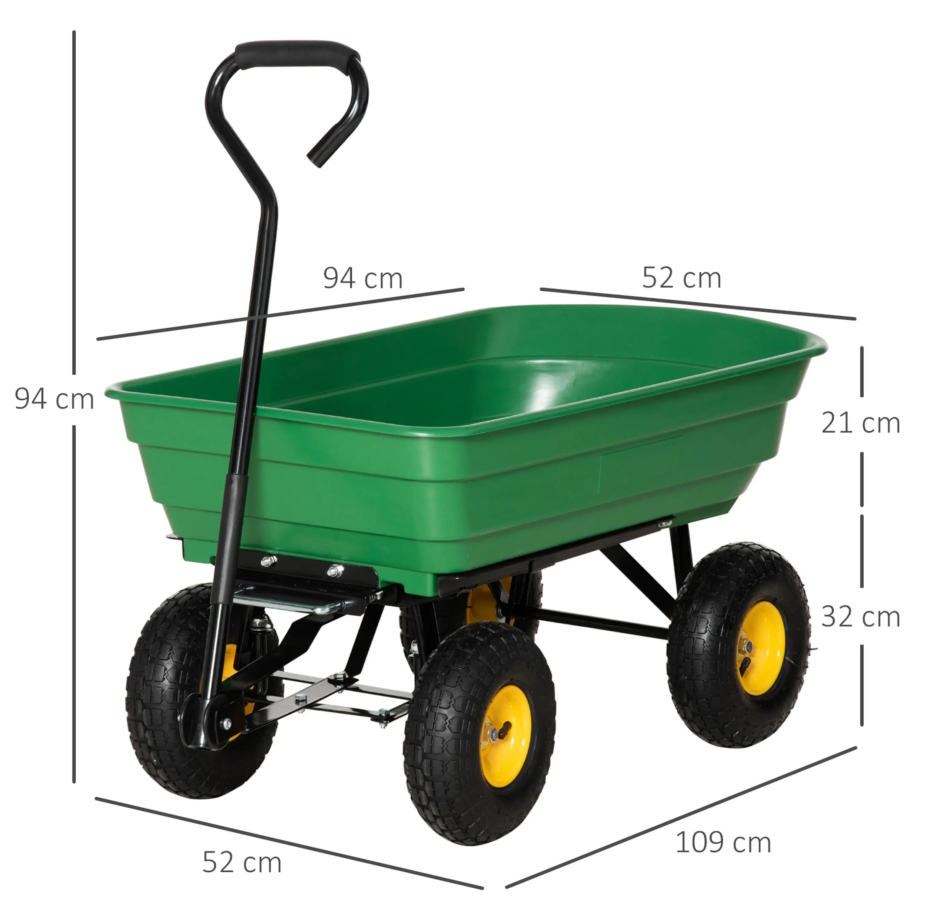 Садовая тележка Outsunny 845-636 (Green) - 5