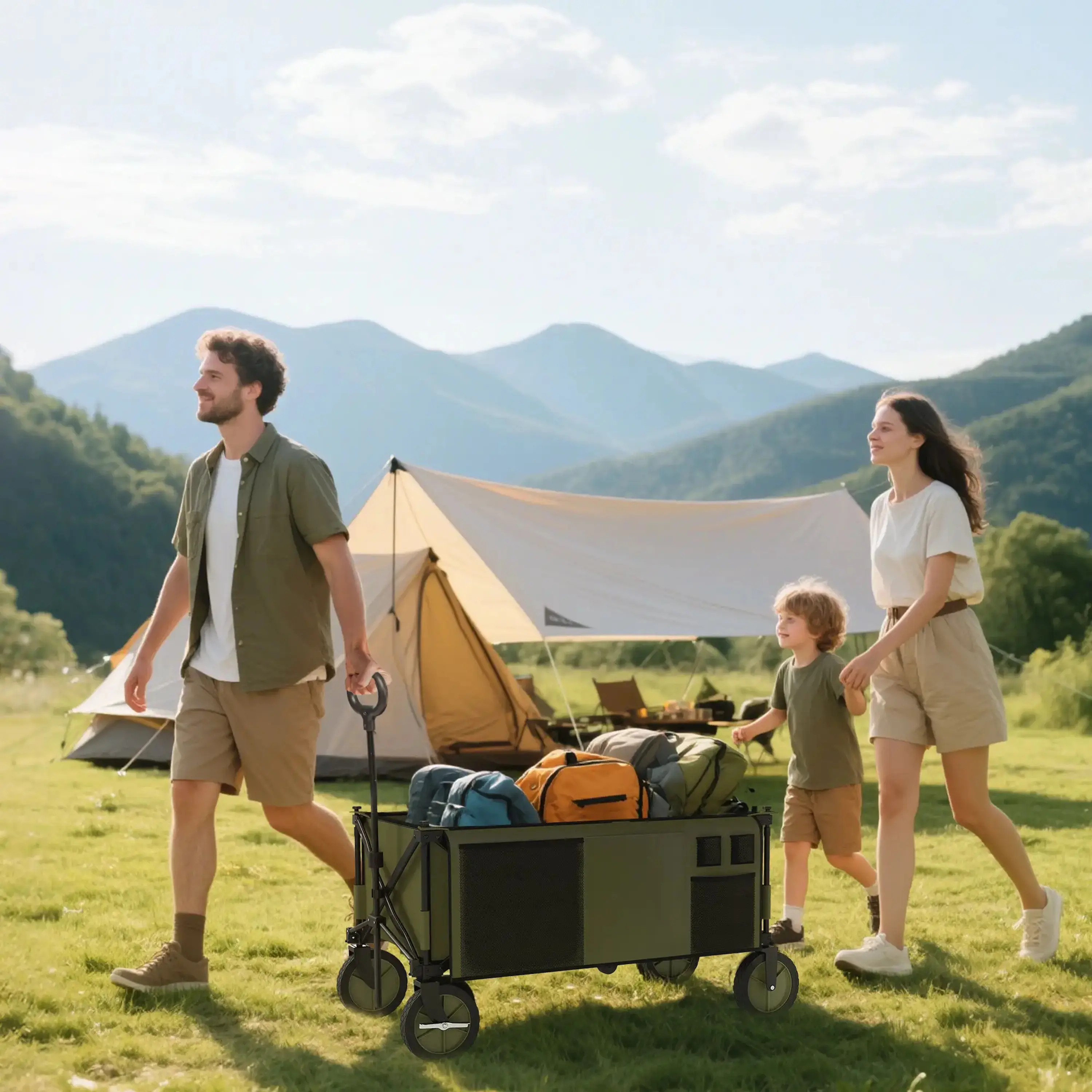 Садовая тележка Outsunny 845-853V00GN (Green) - 4