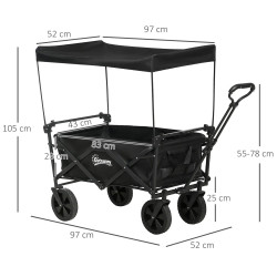 Садовая тележка Outsunny 84H-125V00BK (Black) Thumb