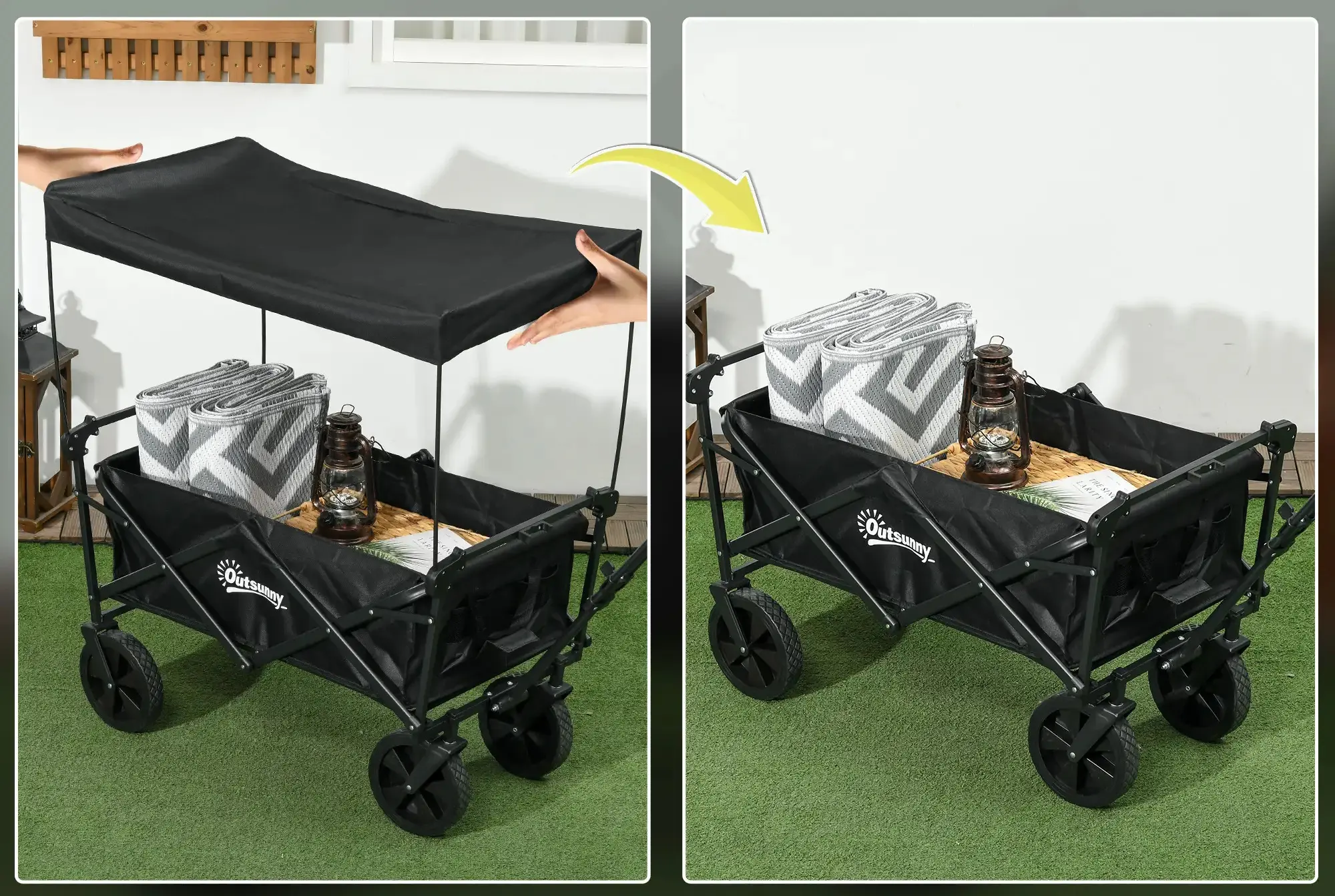 Садовая тележка Outsunny 84H-125V00BK (Black) - 5