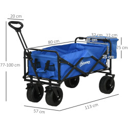 Садовая тележка Outsunny 84H-127V00BU (Blue) Thumb