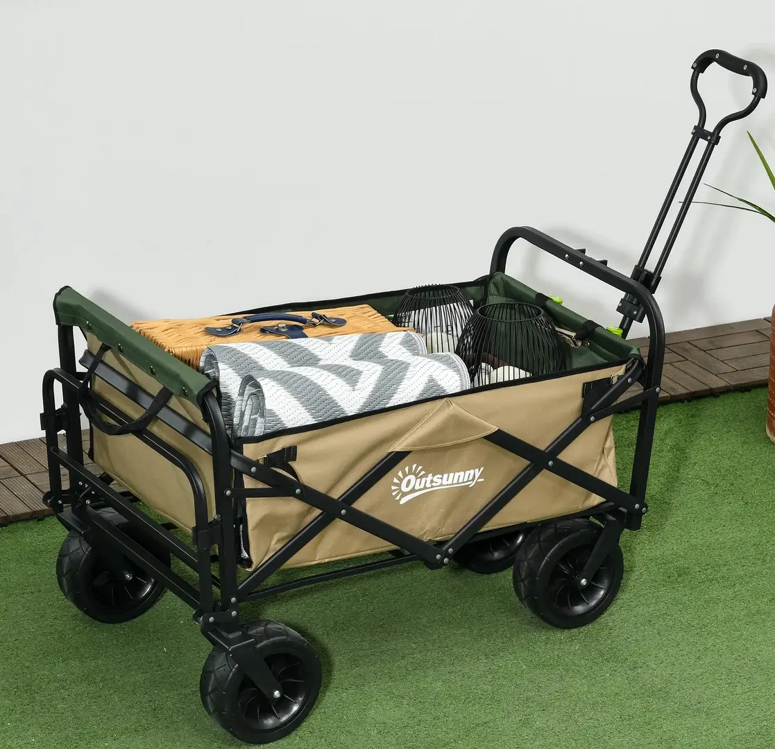 Садовая тележка Outsunny 84H-128V00KK ((Khaki/Green)