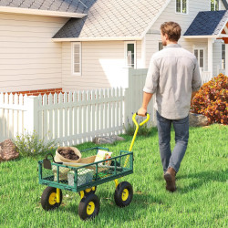 Садовая тележка Outsunny 84H-297V00GN (Green/Yellow) Thumb