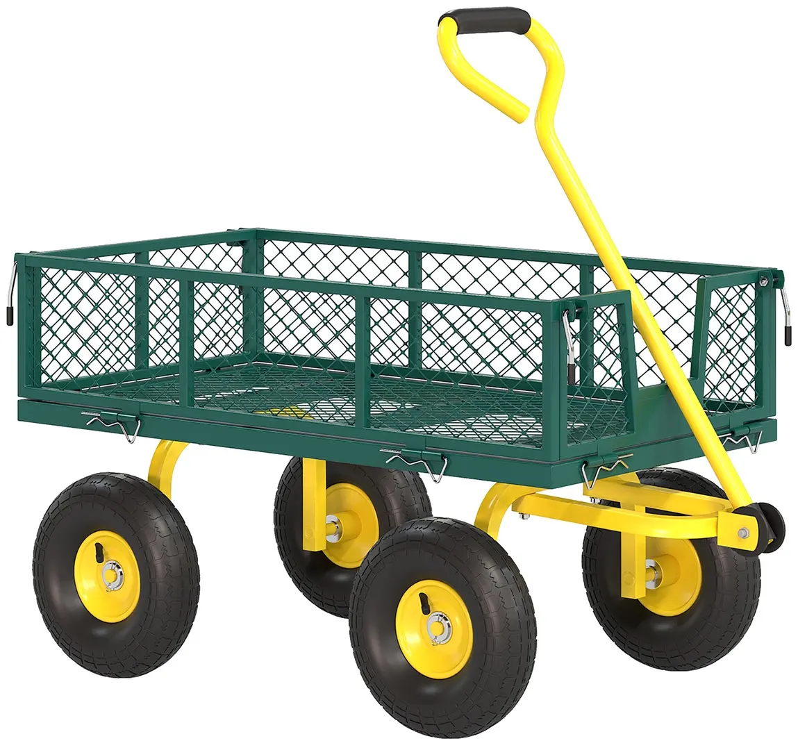 Садовая тележка Outsunny 84H-297V00GN (Green/Yellow)