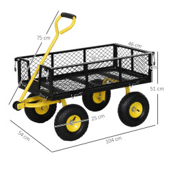Садовая тележка Outsunny 84H-297V00YL (Yellow/Black) Thumb
