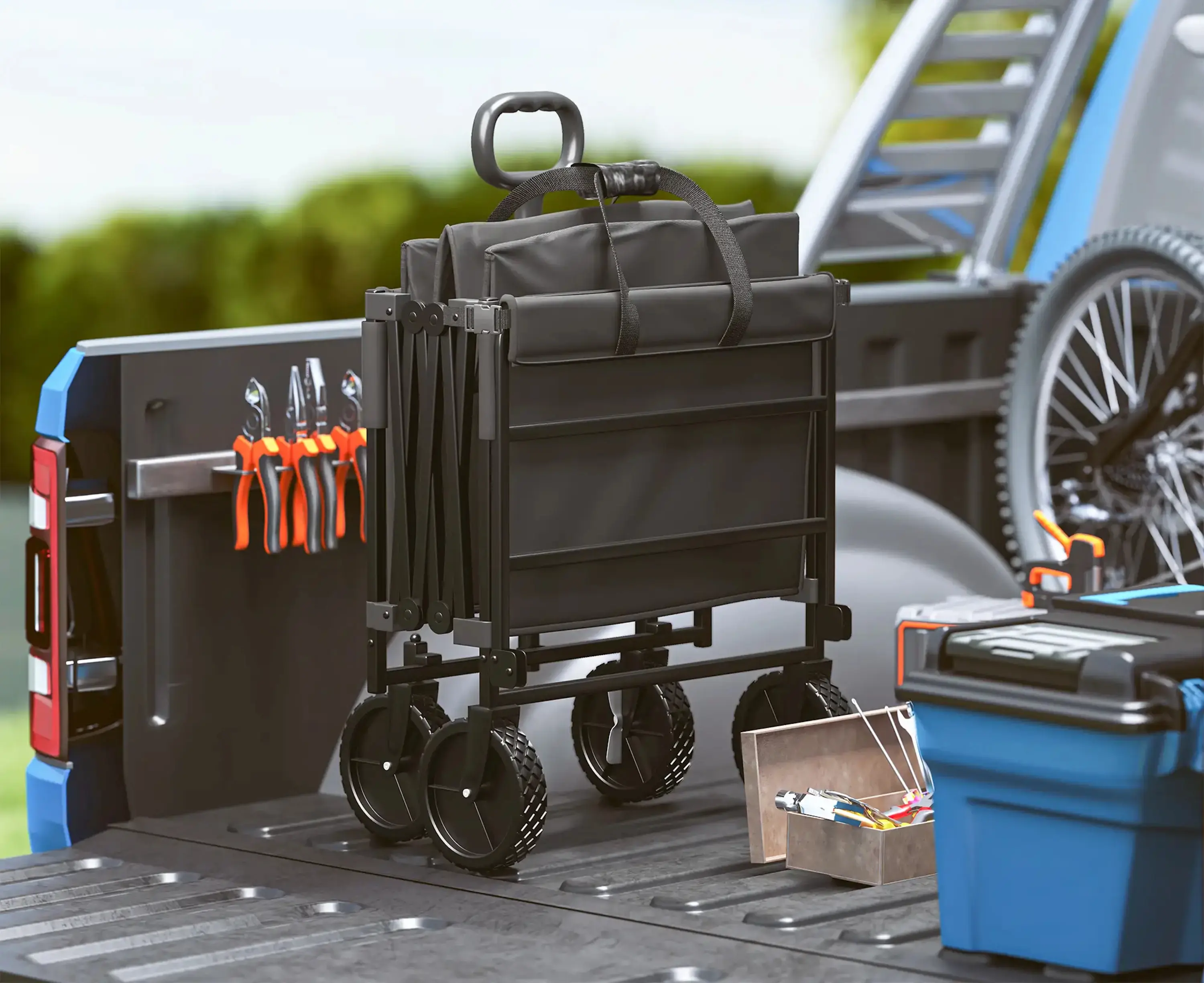 Садовая тележка Outsunny 84H-314V00BK (Black) - 4