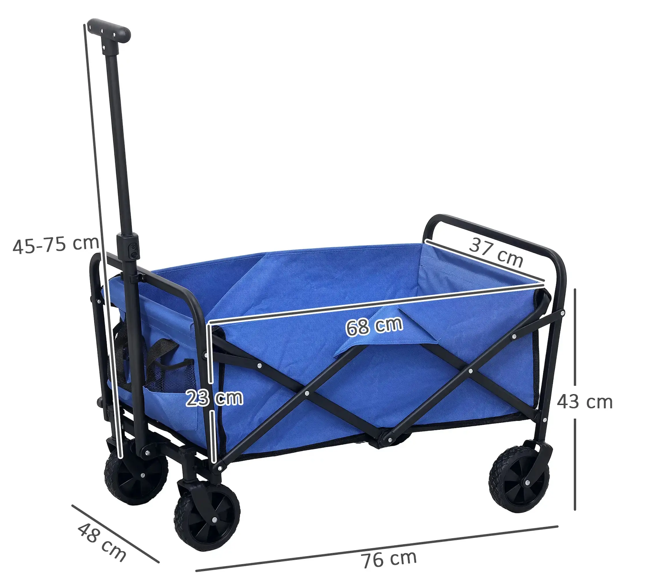 Садовая тележка Outsunny 84H-367V00BU (Blue) - 6