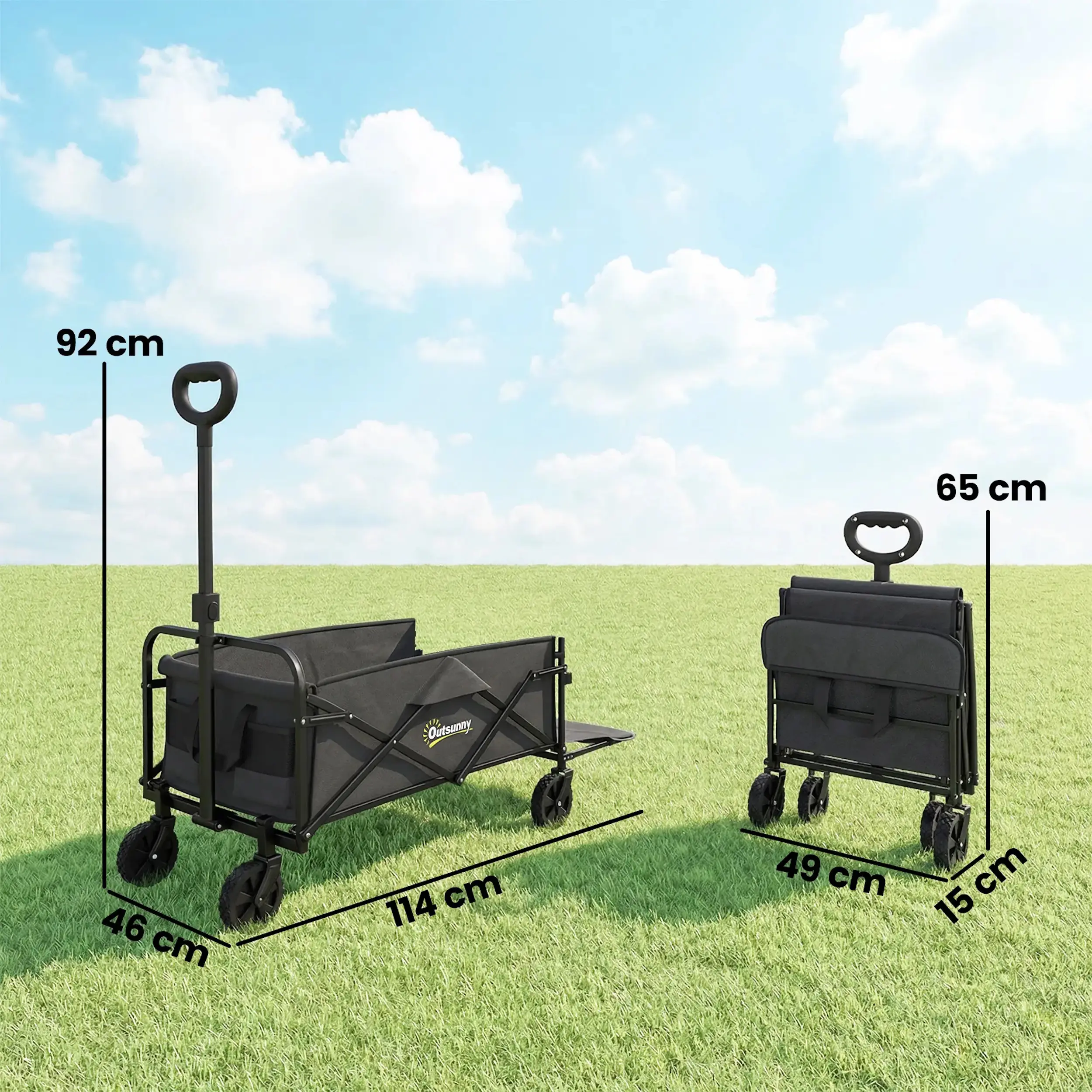 Садовая тележка Outsunny A20-632V00BK (Black) - 5