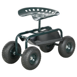 Scaun-carucior de gradina Outsunny 84H-111V00DG (Dark Green) Thumb