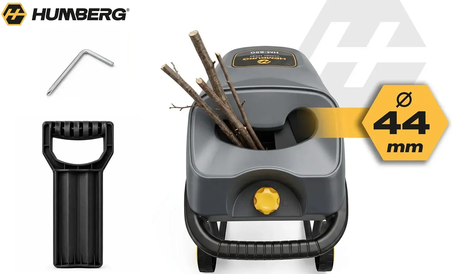 Измельчитель веток Humberg HM-650 565000 (Grey/Black) - 11