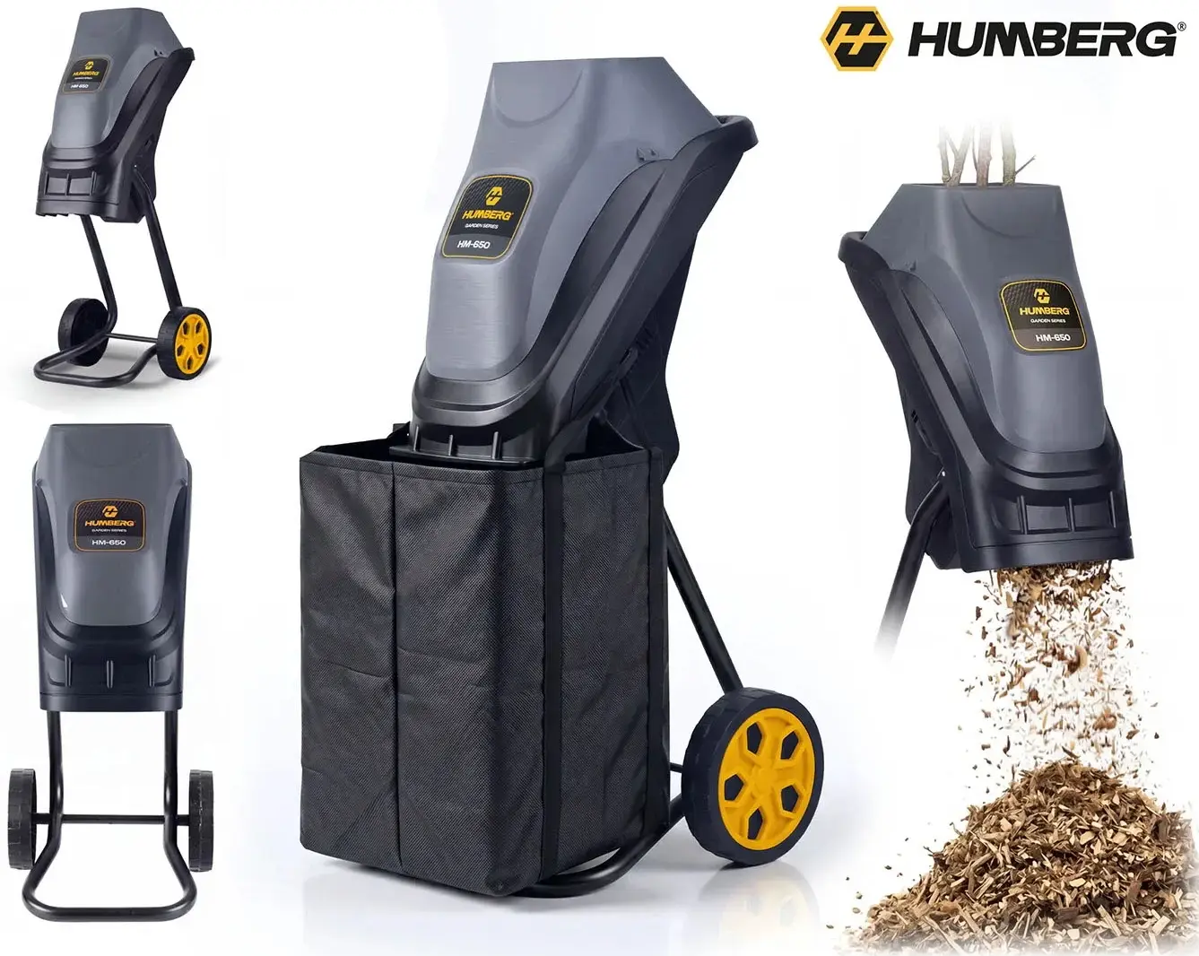 Измельчитель веток Humberg HM-650 565000 (Grey/Black) - 16